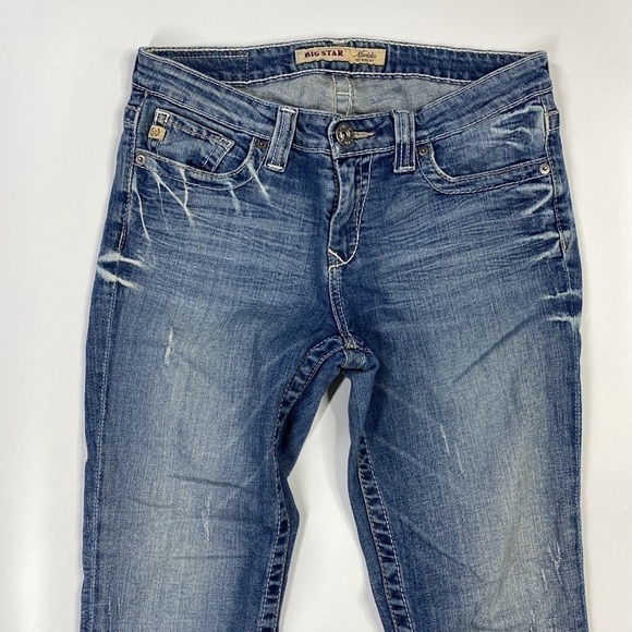 Big Star Maddie Mid Rise Fit Denim Cropped Jeans Size 28 Inseam 26" - Picture 2 of 12
